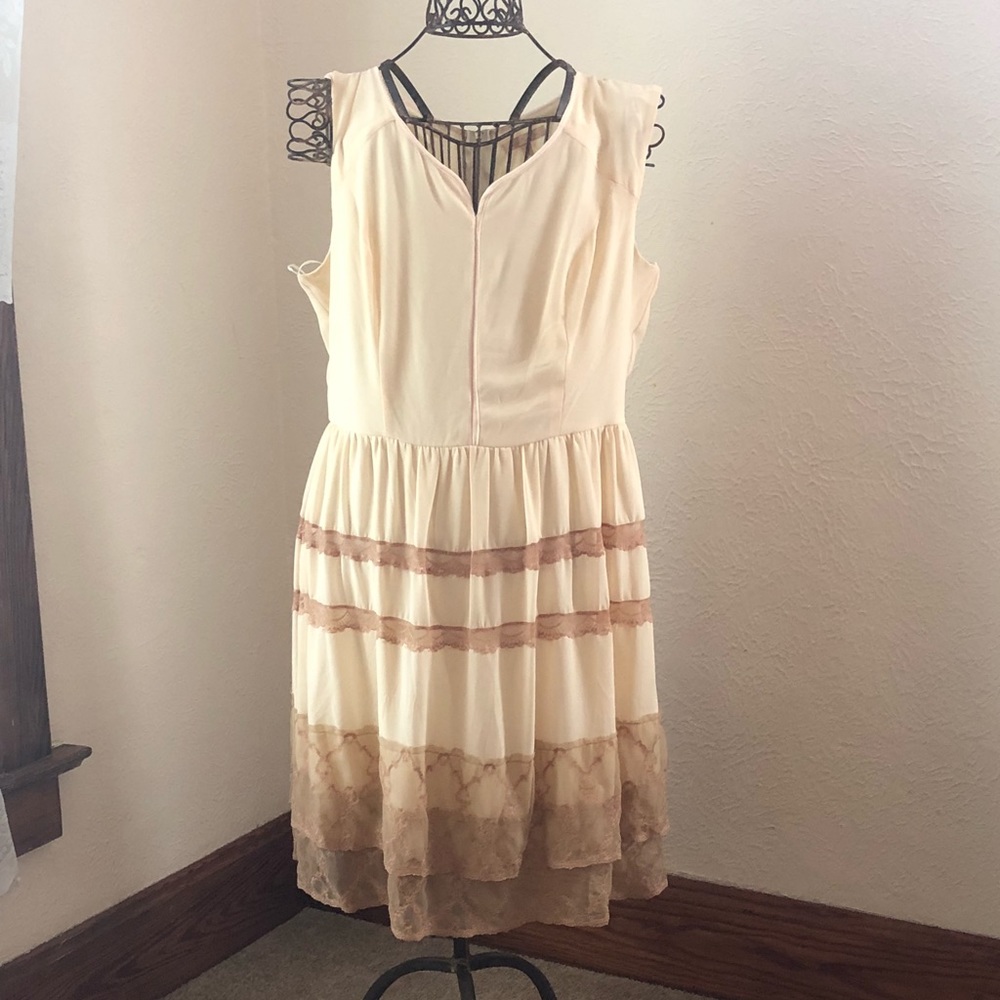 Cream & Lace Dress